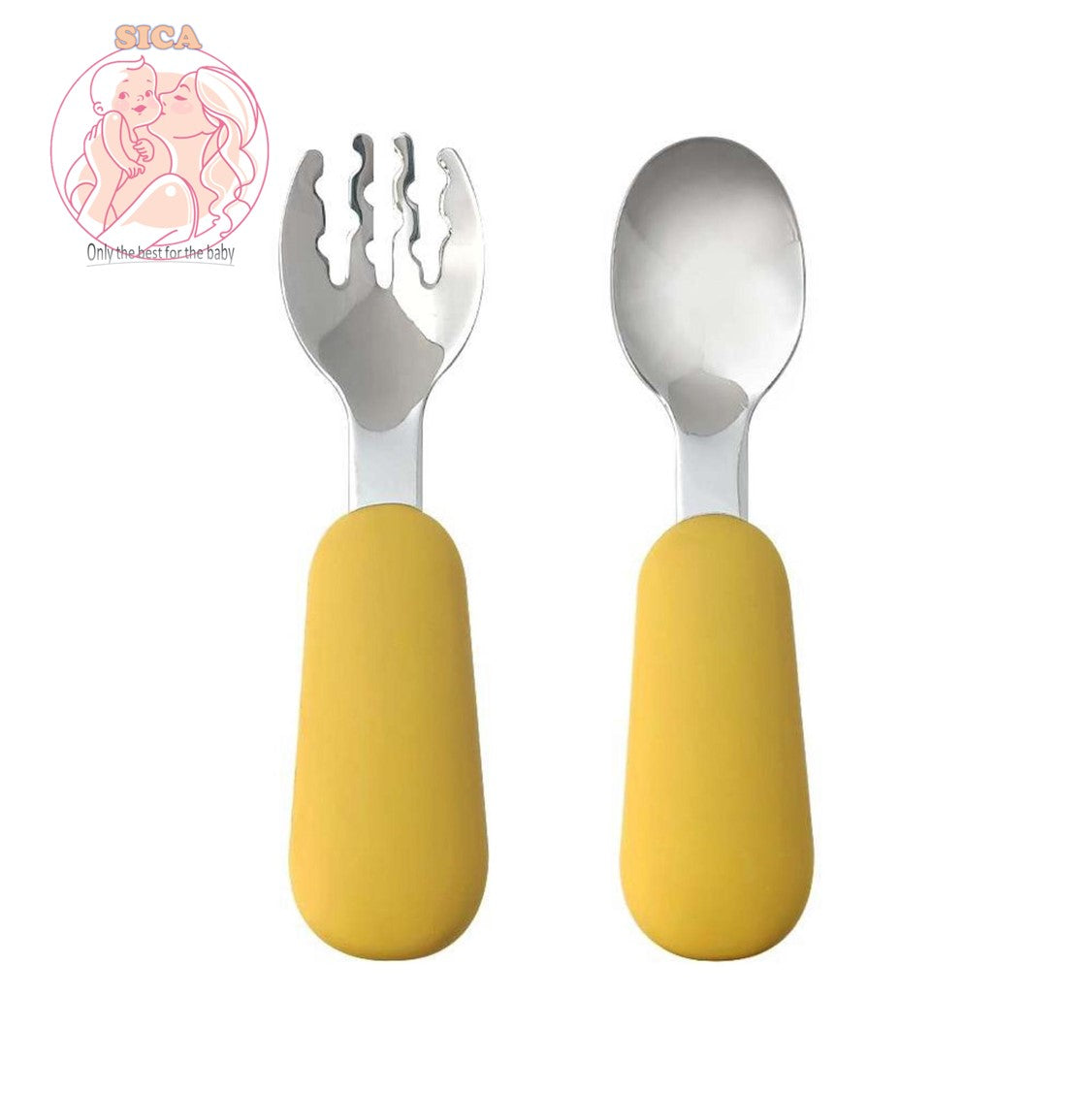 SICA Stainless Steel Round Fork & Spoon