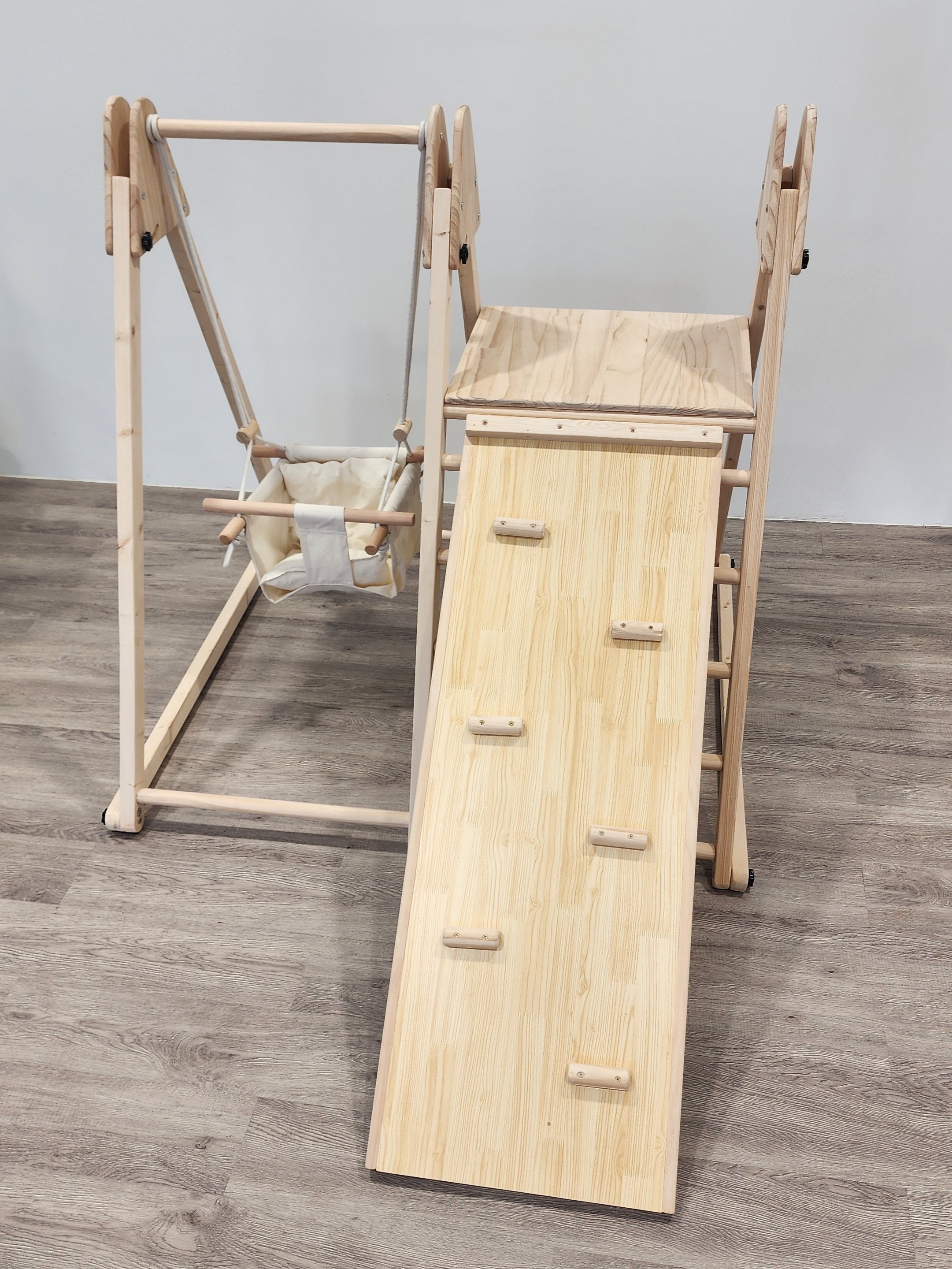 Natural Wood Indoor Gym - Foldable