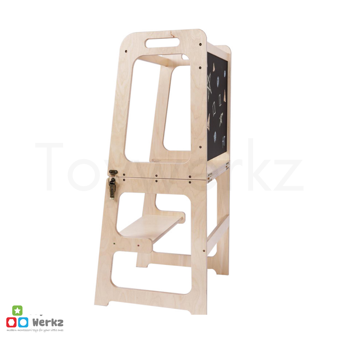 PREORDER 3in1 Wooden Learning Tower - Toy Werkz Singapore