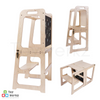 Load image into Gallery viewer, PREORDER 3in1 Wooden Learning Tower - Toy Werkz Singapore