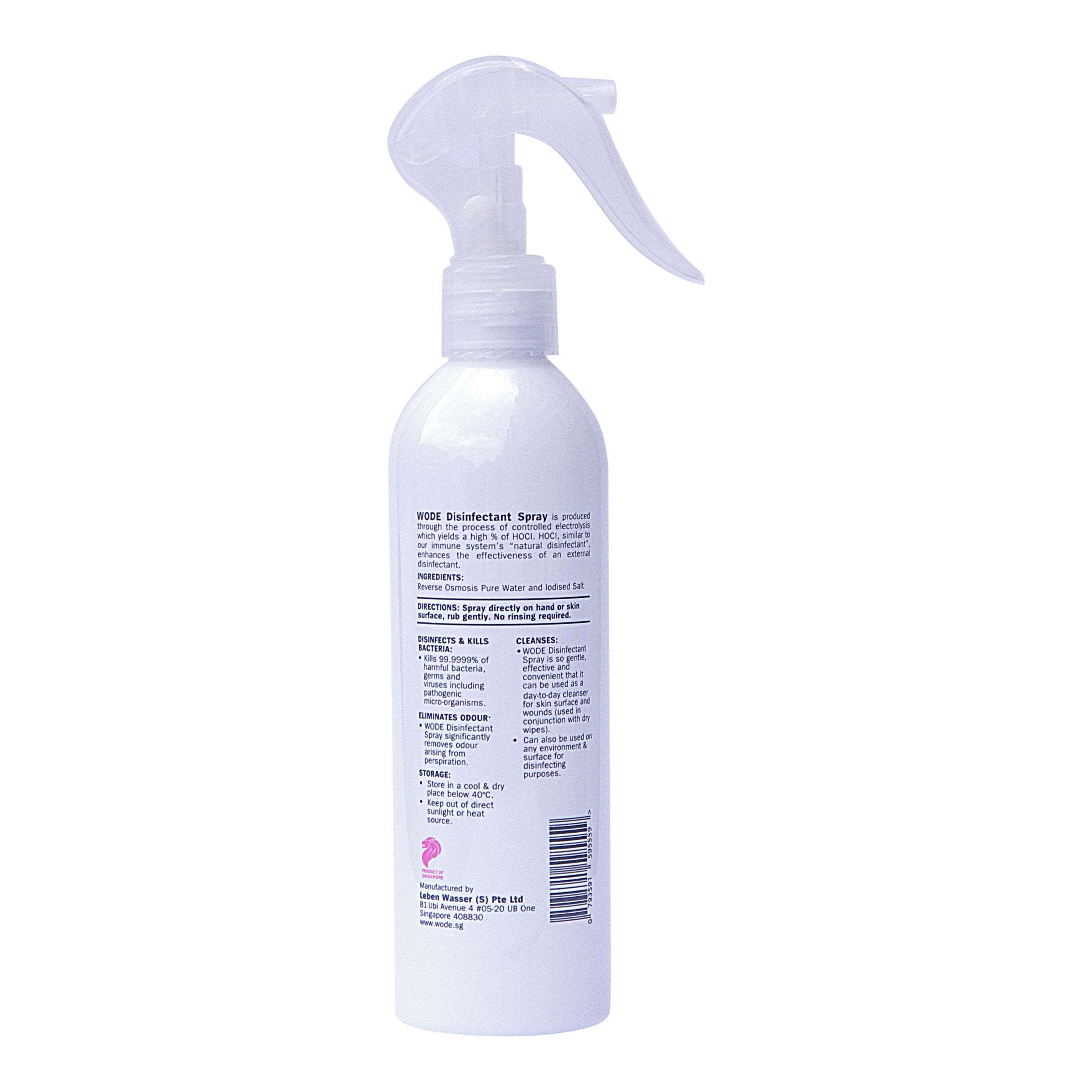 WODE Mum & Baby Disinfectant Spray 250ml (Suitable for age 2 & below)